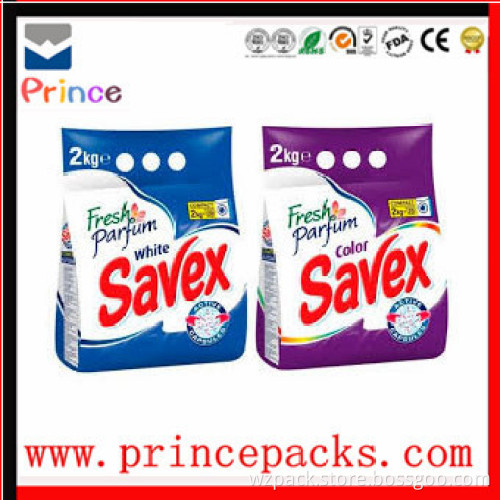 Plastic poly detergent powder bag with hand bag